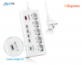 Power Strip 5 EU Outlets Plug Socket