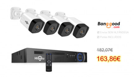 Hiseeu 4Pcs POE H.265+ Security IP Cameras